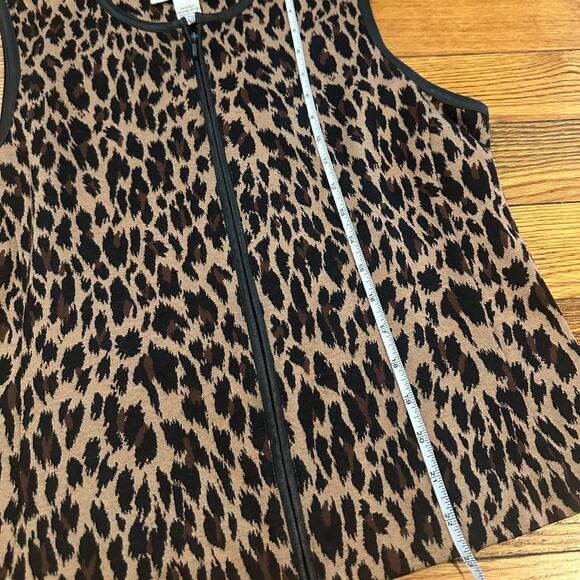 Leopard print zip up vest - Picture 4 of 6